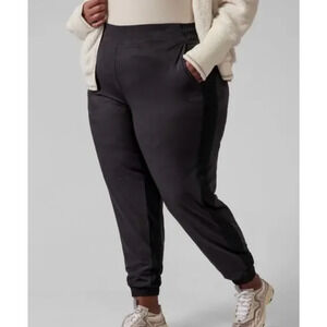 Athleta Brooklyn Camo‎ Jogger Textured Black Camo Plus Size 24 NWT $98 Pockets